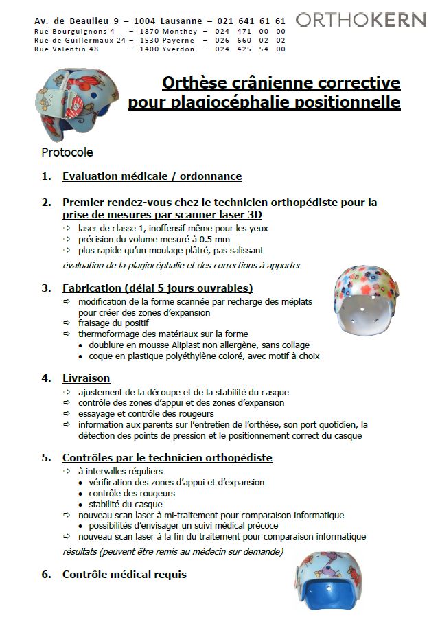 Casque 3D pour plagiocéphalie, de la mesure à la livraison